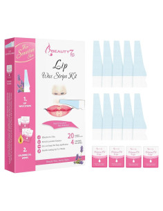 Cintas de Cera Facial Beauty7 para Piel Sensible 20 pcs