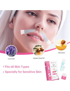 Cintas de Cera Facial Beauty7 para Piel Sensible 20 pcs 2