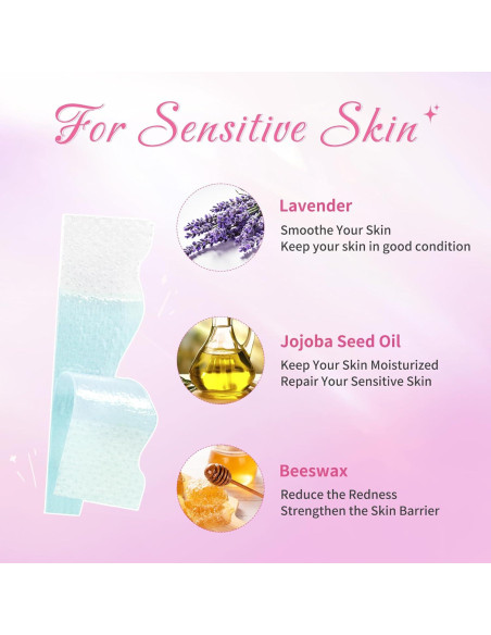 Cintas de Cera Facial Beauty7 para Piel Sensible 20 pcs