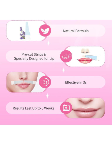 Cintas de Cera Facial Beauty7 para Piel Sensible 20 pcs