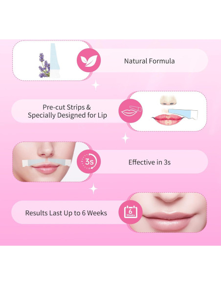 Cintas de Cera Facial Beauty7 para Piel Sensible 20 pcs