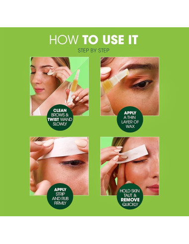 Kit de Cera para Cejas PMUBEAUTY - Depilación Facial en Casa