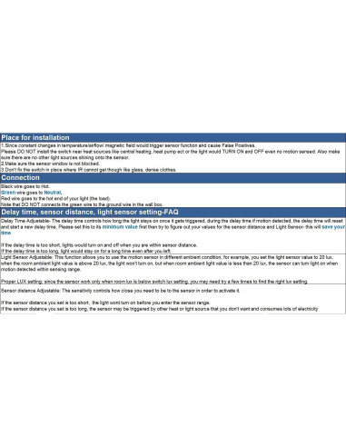 Interruptor de Luz con Sensor de Movimiento Sensky BS033C 180