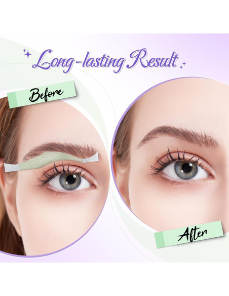 Beauty7 Cera para Cejas en Tiras - 24 Piezas + Toallitas