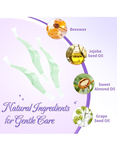 Beauty7 Cera para Cejas en Tiras - 24 Piezas + Toallitas