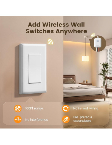 Kit Interruptor Luz Inalámbrico SURAIELEC 15A 30.48m RF