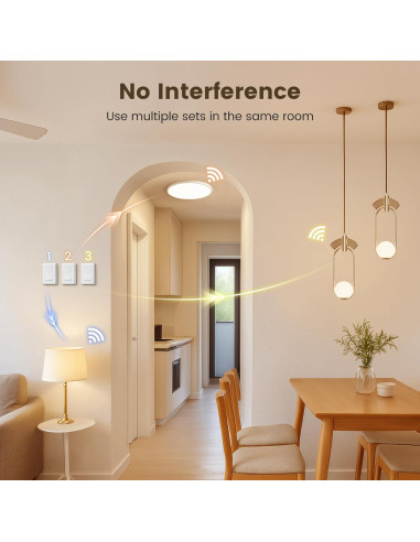 Kit Interruptor Luz Inalámbrico SURAIELEC 15A 30.48m RF