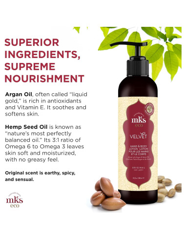 Loción para Manos y Cuerpo MKS Eco Velvet 300ml - Vegana