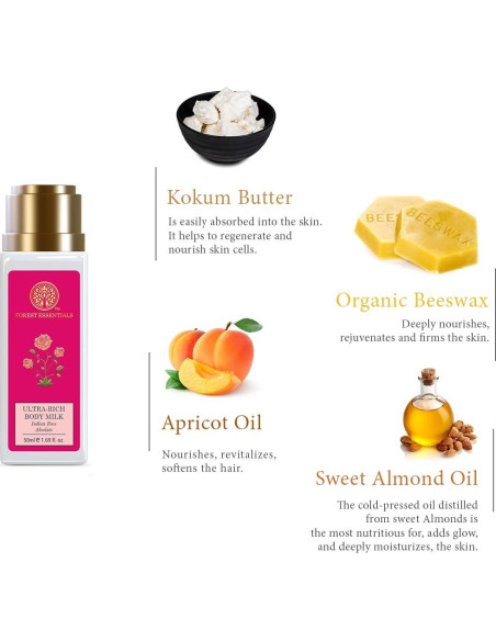 Loción Corporal Ultra Rica Forest Essentials 50ml Rosa India