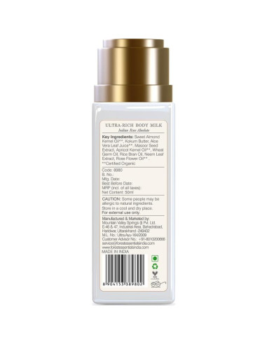 Loción Corporal Ultra Rica Forest Essentials 50ml Rosa India