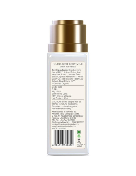 Loción Corporal Ultra Rica Forest Essentials 50ml Rosa India