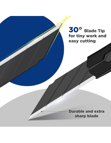 Cuchillo Utility WORKPRO Retráctil con 10 Hojas Extra - Set de 5