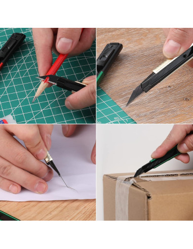 Cuchillo Utility WORKPRO Retráctil con 10 Hojas Extra - Set de 5