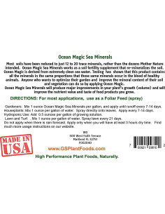 Fertilizante Mineral Marino Ocean Magic GS Plant Foods 1L 2