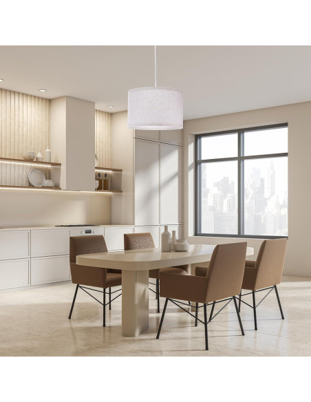 Luz Colgante PATIKIL 2 Piezas Tela Lino 30x20cm Beige Luz Colgante PATIKIL 2 Piezas Tela Lino 30x20cm Beige