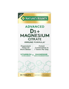 Suplemento Vitamina D3 + Magnesio Nature's Bounty 90 Tabletas