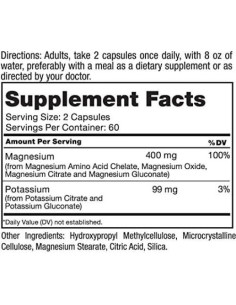 Suplemento Dietético Roex Magnesio y Potasio 120 Cápsulas 2