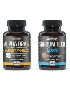 Paquete Alpha Brain y Shroom Tech Sport ONNIT - Suplementos Nootrópicos y Energía