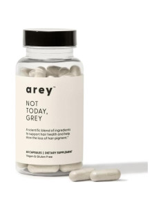 Suplemento Vegano Arey para Cabello Gris 60 Cápsulas