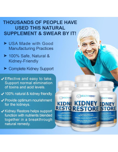 Suplemento Renal Kidney Restore 60 Cápsulas - Salud Renal 2