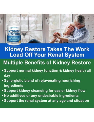 Suplemento Renal Kidney Restore 60 Cápsulas - Salud Renal