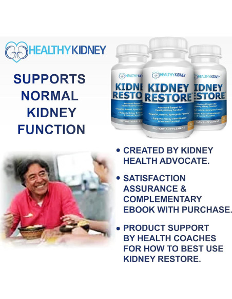 Suplemento Renal Kidney Restore 60 Cápsulas - Salud Renal