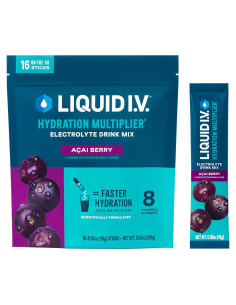 Liquid I.V. Multiplicador de Hidratación Baya de Acai 16 Porciones