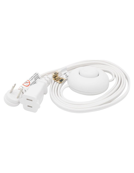 Interruptor de Pie FIRMERST 6 Pies Blanco para Lámparas