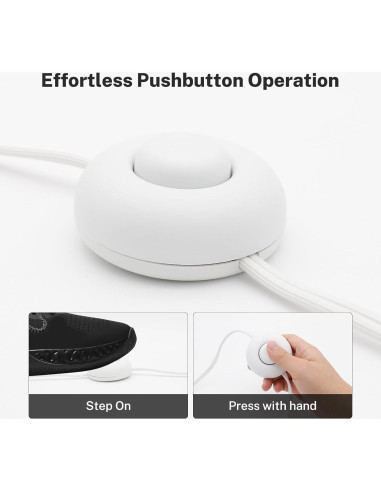 Interruptor de Pie FIRMERST 6 Pies Blanco para Lámparas