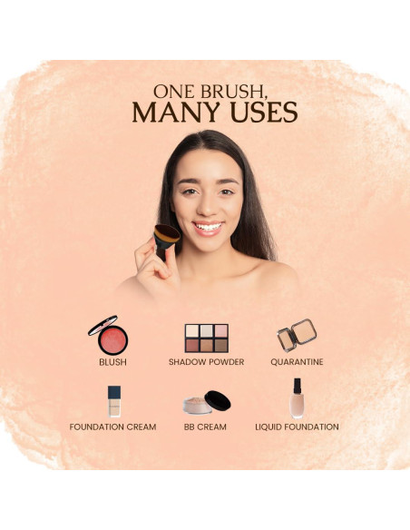 Brocha de Maquillaje Kabuki Soutakamechi - Punta Plana, Cerdas Suaves