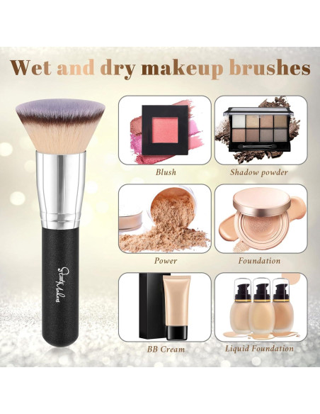 Brocha de Fundación Kabuki START MAKERS Negra 15,24 cm