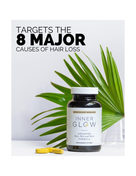 Suplemento Vitaminas para Cabello Piel Uñas Inner Glow 90 Tabletas