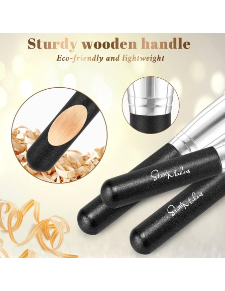 Brocha de Fundación Kabuki START MAKERS Negra 15,24 cm