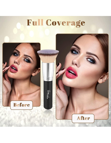 Brocha de Fundación Kabuki START MAKERS Negra 15,24 cm