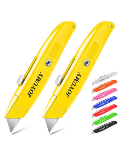 Cuchillos Utilitarios Retráctiles JOYUMY - Paquete de 2 Amarillo