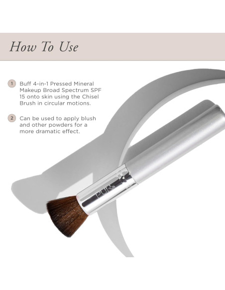 Brocha de Maquillaje Chisel PÚR Beauty Sintética 18.8 cm