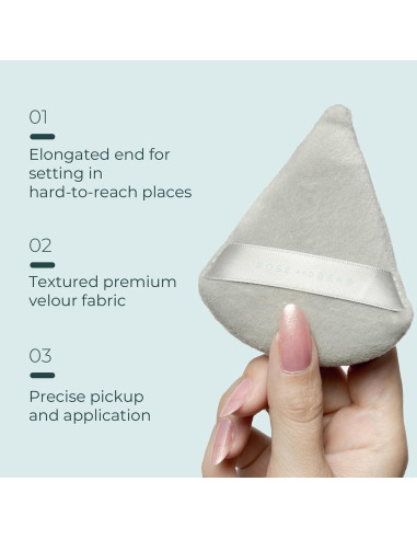 Puf de Maquillaje Rose y Ben - Juego de 2 Pufs para Ojos