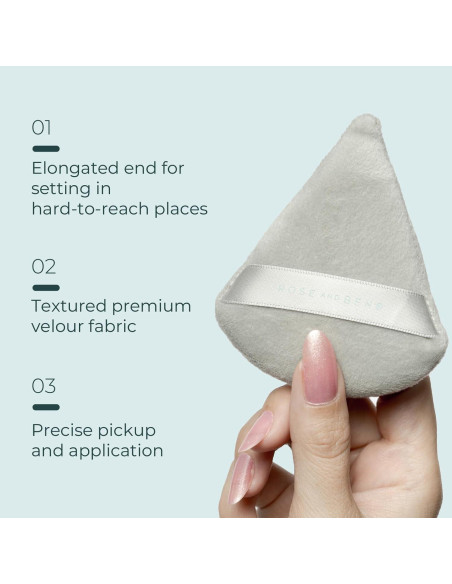 Puf de Maquillaje Rose y Ben - Juego de 2 Pufs para Ojos