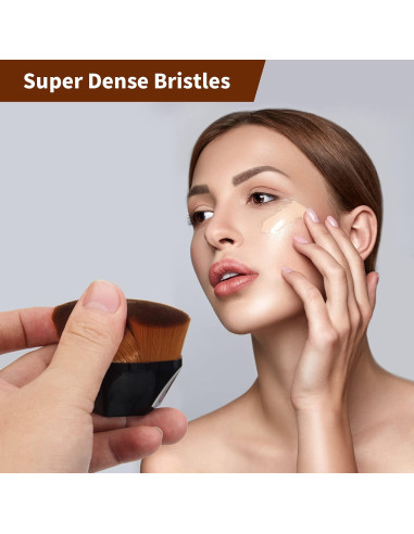 BEAHOT Brocha de Maquillaje Kabuki 4 Piezas con Estuche