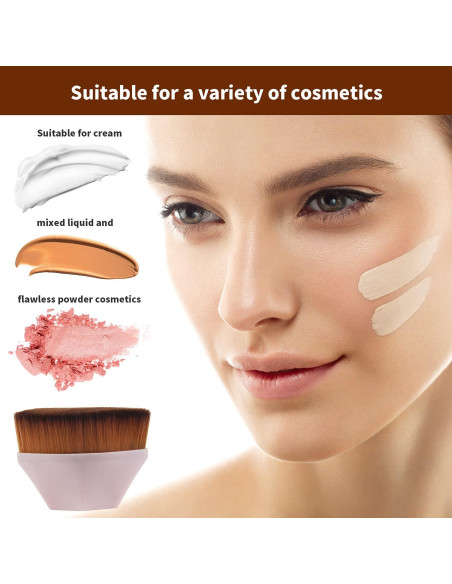 BEAHOT Brocha de Maquillaje Kabuki 4 Piezas con Estuche