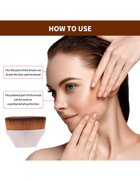 BEAHOT Brocha de Maquillaje Kabuki 4 Piezas con Estuche