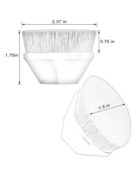 Brocha de Maquillaje ISMINE Kabuki Hexágono para Base