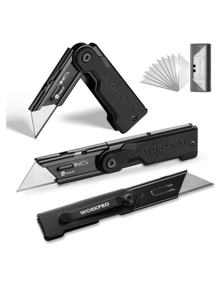 Cuchillos Utilitarios Plegables WORKPRO 3 Piezas Mango G10
