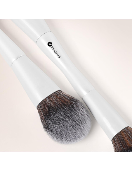 Brocha de Maquillaje Kabuki Doble Cara Kingmas 22,1 cm