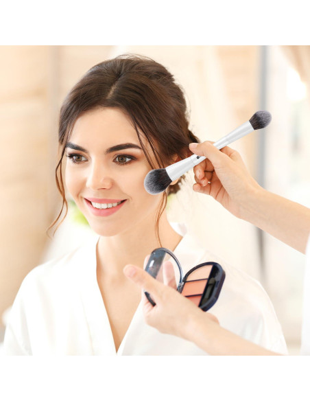 Brocha de Maquillaje Kabuki Doble Cara Kingmas 22,1 cm