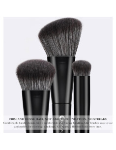 Pinceles de Maquillaje KINGMAS 3 Pcs Veganos Sintéticos 2