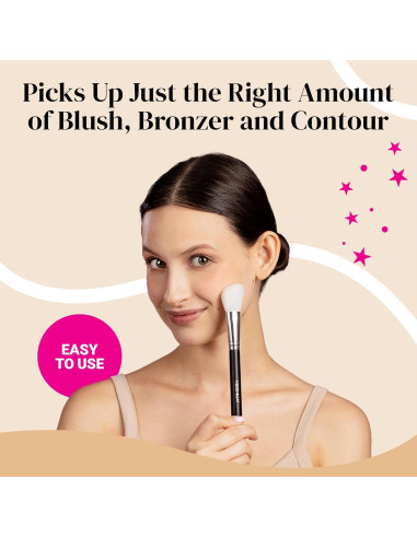 Brocha de Rubor en Ángulo Keshima 18,29x2,11cm - Contorno y Bronceador