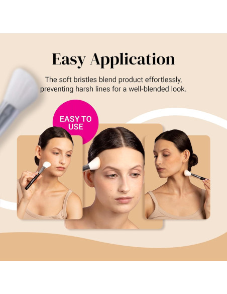 Brocha de Rubor en Ángulo Keshima 18,29x2,11cm - Contorno y Bronceador