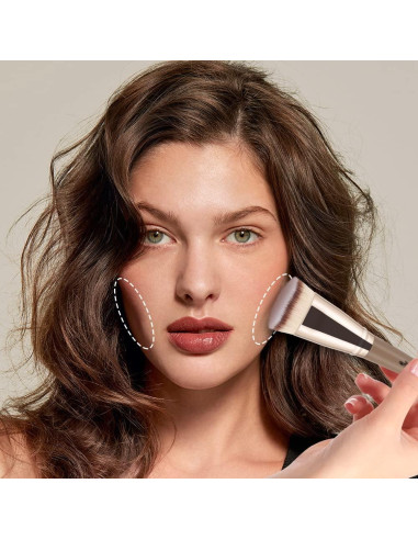 Brocha de Contorno Anmor Plana Profesional para Maquillaje