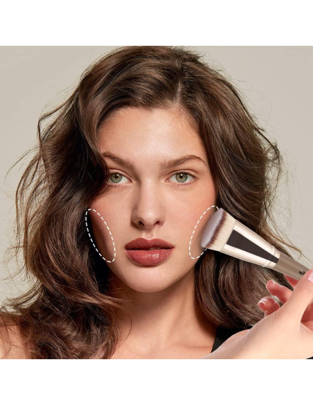 Brocha de Contorno Anmor Plana Profesional para Maquillaje